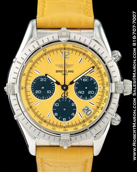 breitling cockpit chrono yellow dial|Breitling cockpit big date.